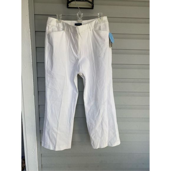 Westbound NWD The Park Ave Fit White Straight Legged Pants, Size 14P, MP $59 - Picture 3 of 10